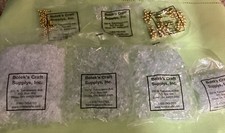 Assorted Clear Acrylic Beads Variety of Sizes Snowflakes Plus Gold Tone Beads