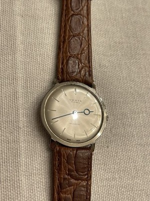 Vintage Desta 17 Jewels Incabloc Swiss Made Mens Wrist Watch Ultra