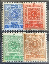 MAROC POSTAGE 1945 YVERT TT 49-52 ** MINT IMMACULATE SET (07628