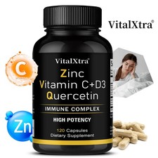 Zinc Quercetin Vitamin D3 Support Bone Joint Health Bone Flexibility 120Capsules