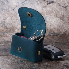 Leather Coin Pouch -Compact Change Holder Mini Pocket Key Wallet for Men  Women