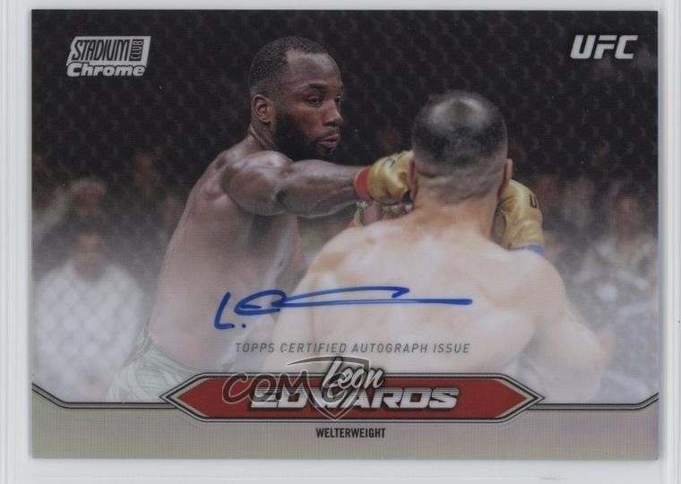 2025 Topps Stadium Club UFC Chrome Leon Edwards #CAS-LES Auto 10yl