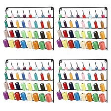 4 Pack Sewing Thread Rack WallMounted Metal Organizer With Tools Rack