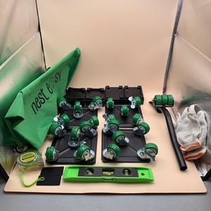 NEST EASY Heavy Duty Furniture Dolly 5-Wheel 360° Rotating Steel Movers 5.3x5.3"