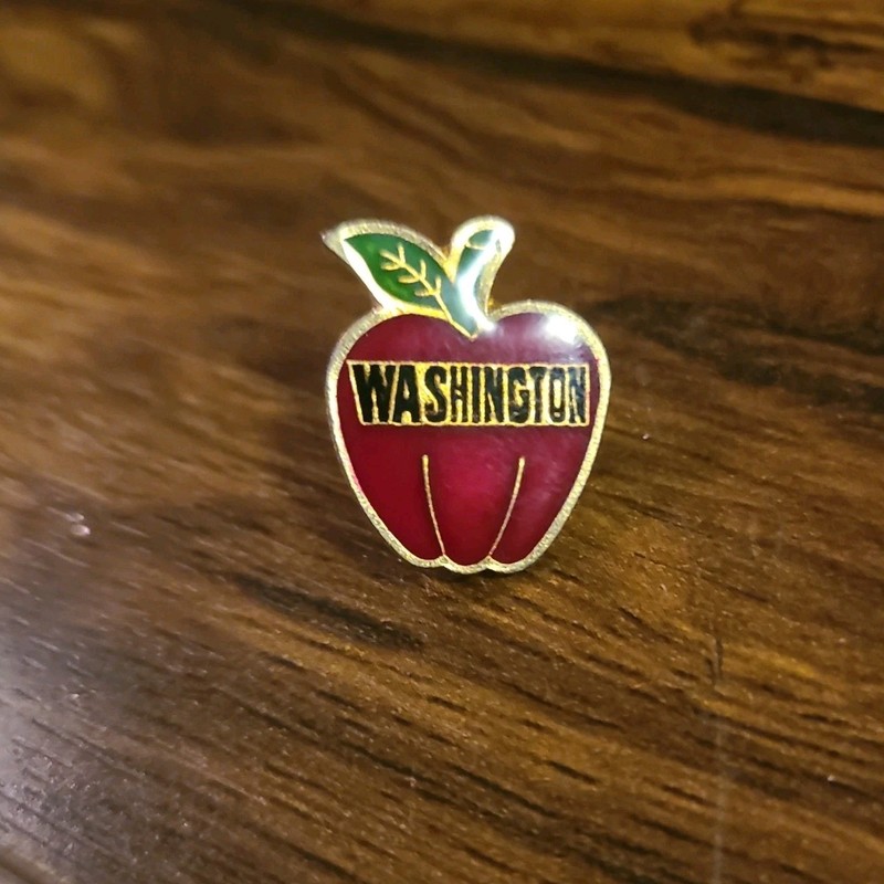 Washington State Apple vintage Logo pin