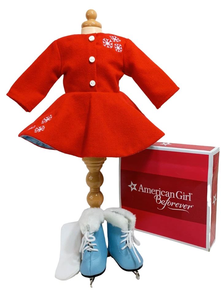 American Girl Beforever Maryellen’s Ice Skating Outfit Dress Tights Skates Comp. - Image 3 of 4