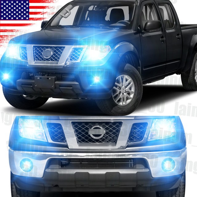 (4) 8000K LED Headlight Conversion Kit Fog Bulbs for Nissan Frontier