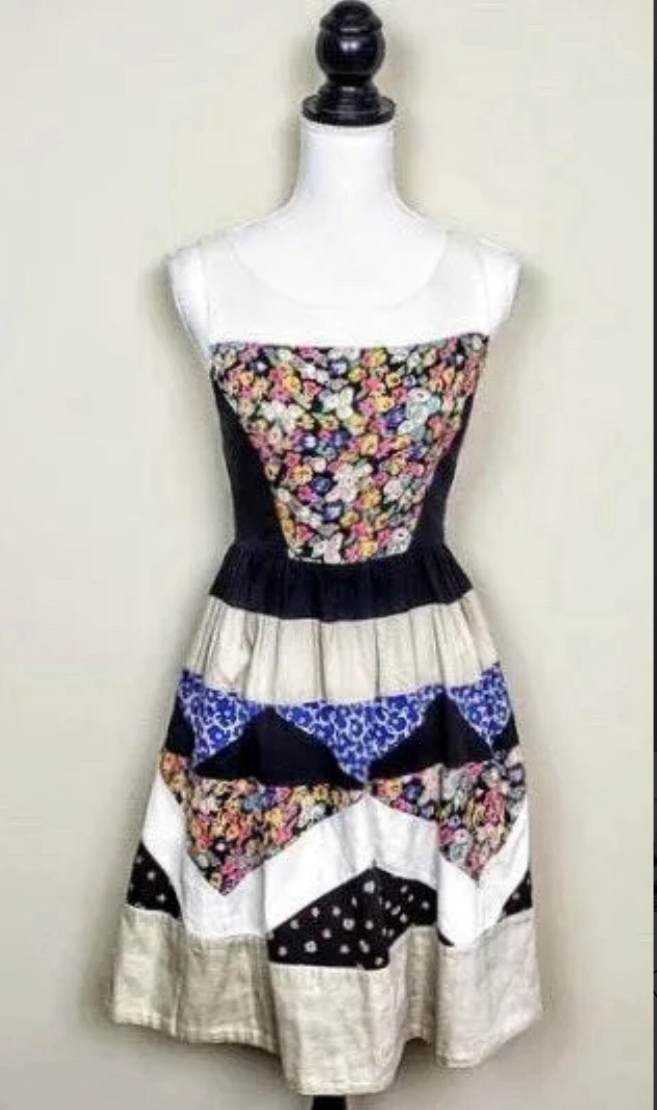 Anthropologie Leifnotes Ivete Patchwork Dress 4 R… - image 6