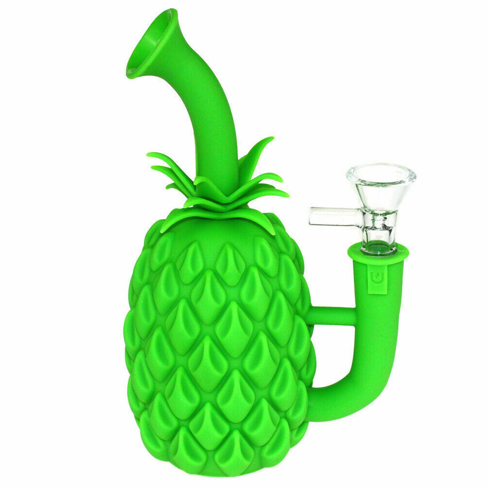 7'' Pineapple Silicone Water Pipe Smoking Shisha Hookah Bubbler Bong