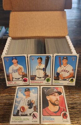 2022 Topps Heritage High Number COMPLETE Set #501-725 w/ SPs, ALL SLEEVED!!