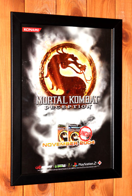 Mortal Kombat Deception PS2 Xbox GameCube Small Promo Poster / Ad Page Framed