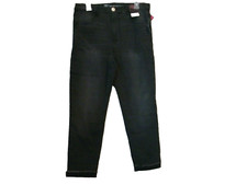 NO BOUNDARIES SUPER HIGH RISE CROP JUNIOR'S JEANS DARK WASH SIZE 13  NEW 