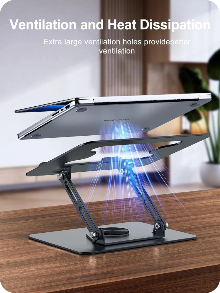 Laptop Stand for Desk Adjustable Computer Stand for Laptop Foldable 360° Rota...