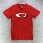 Oakley Mens T Shirt Small S Red Graphic Camisa Cotton Short Sleeve Regular Fit 