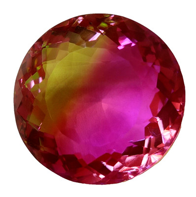 Large Multi-Color Ametrine 83.10 Ct. Round Faceted Cut Loose Gemstone for Gift