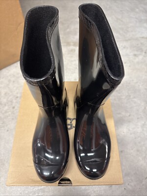 Ugg Raana Diva Black Winter Snow Rain Boots Shoes Kids Girls Size 13
