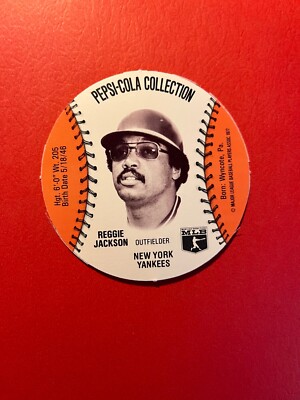 1977 Pepsi Disc - HALL OF FAMER  REGGIE JACKSON