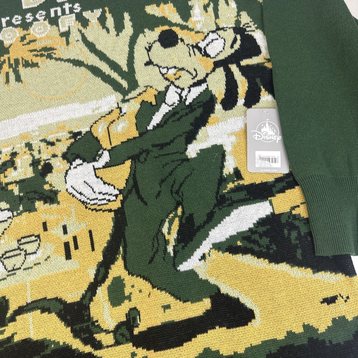 GOOFY CREATION ウールニット Goofy XL Walt Disney Green Knit Sweater Pullover 