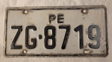 Molto Vecchio Targa Kfz Numero Da Peru 1980, Raro!