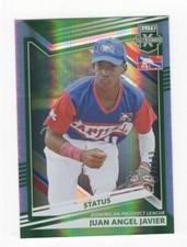 2022 PANINI ELITE EXTRA EDITION GREEN STATUS 374/499 JUAN ANGEL JAVIER DOMINICAN