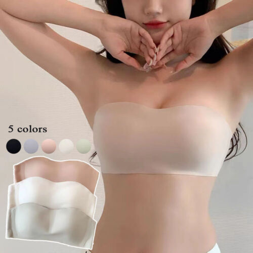 Sujetador de pecho antideslizante para mujer ropa interior sin tirantes camisola belleza espalda invisible - Imagen 3 de 32