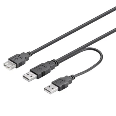 BESTPLUG Adaptador de cable USB de 30 cm 2,0 Y distribuidor divisor 1 conector acoplamiento a 2 enchufes