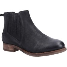 Hush Puppies Edith Leather Women's Black Boots New