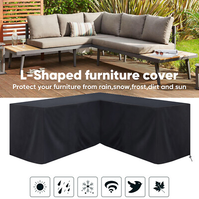 L-Shape Garden Furniture Cover Waterproof Outdoor Patio Rattan