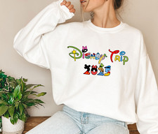 Disney Trip 2025 Sweatshirt, Mickey  Friends Family Vacation Hoodie