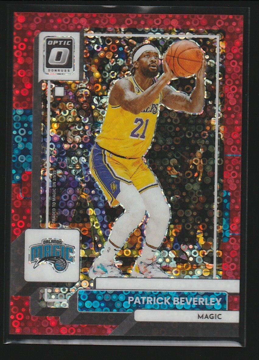 2022-23 Donruss Optic Patrick Beverley #107 Fast Break Red #75 Magic/Bucks
