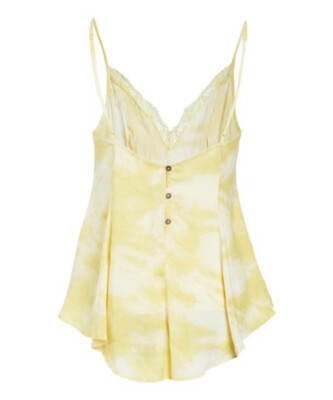 Body Dentelle Free People INTIMEMENT - Jaune Tie Dye - Taille L - Neuf Étiqueté