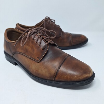 G.H. Bass & Co. Men\'s Brown Leather Cap-Toe Oxfords s-l400.jpg main image 2