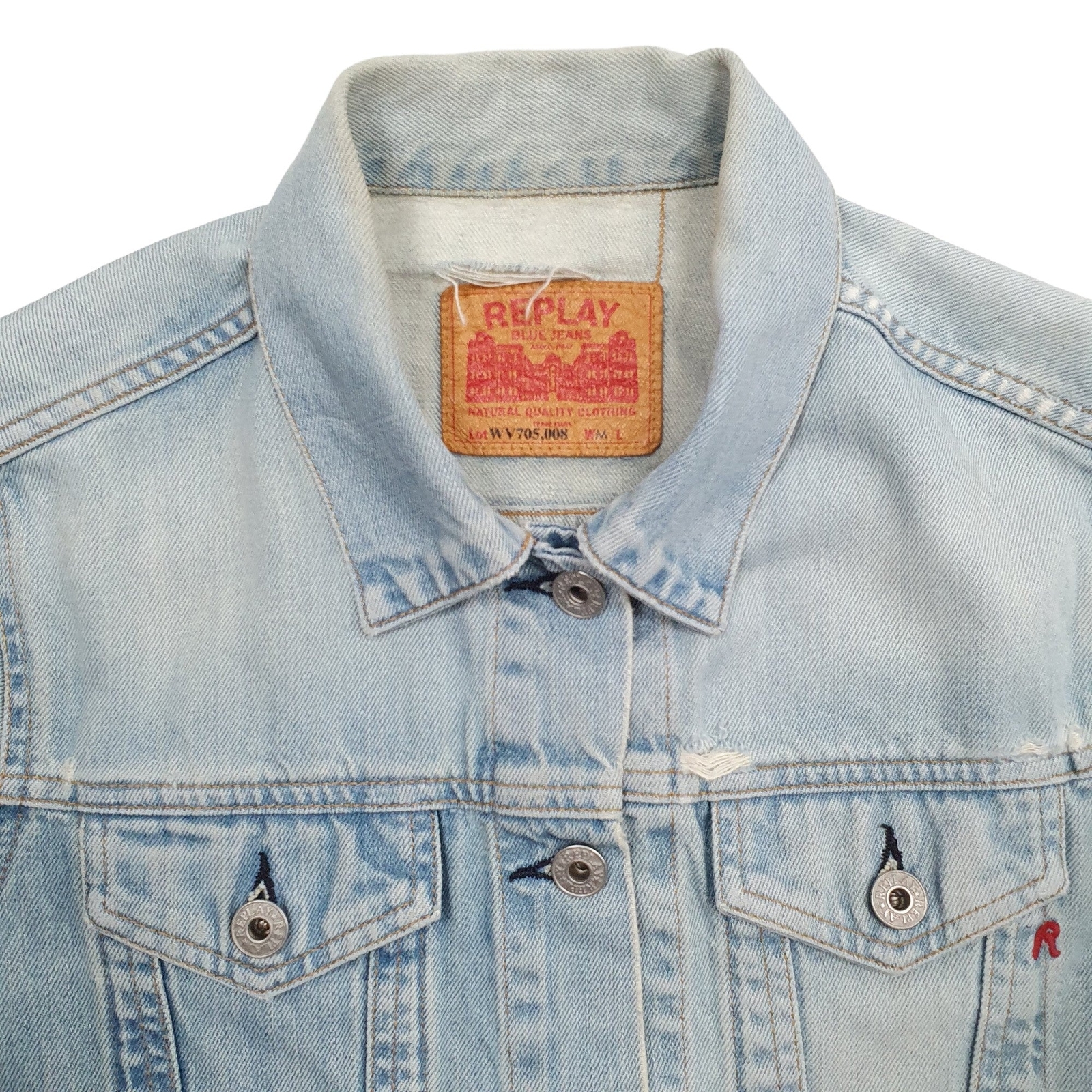 REPLAY Denim Jacket Trucker Coat Womens S image 2