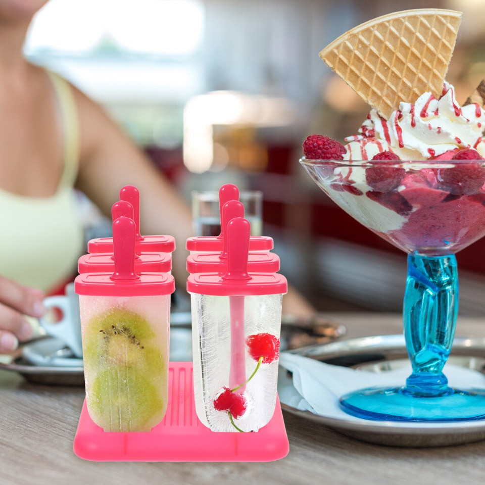 6 Cell Child Popsicle Maker Jelly Lollipop Mold Ice Cream Molds eBay