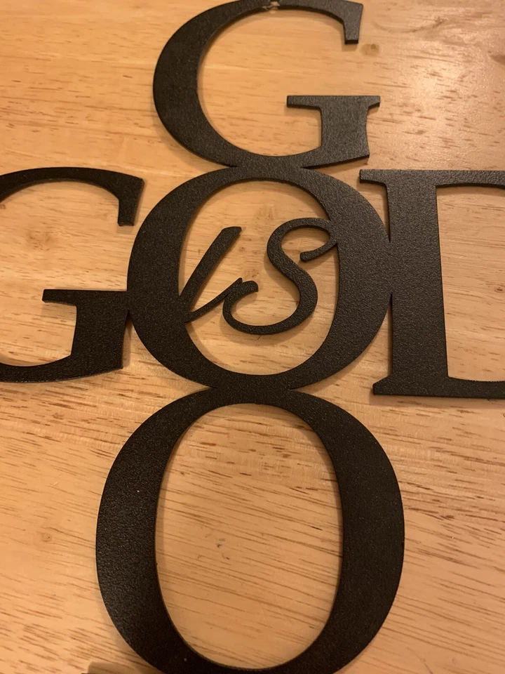 God is Good Metal Signs Decor Black Metal Cross God is Good Sign - Image 3 of 4