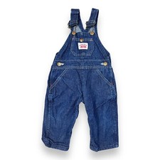 Round House Dark Wash Denim Bib carpenter Overalls Toddler Size 18 Months usa