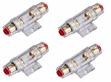 IMC Audio Gold AGU Fuse Holder Fits 4 6 8 10 Gauge Wire 4 Pieces