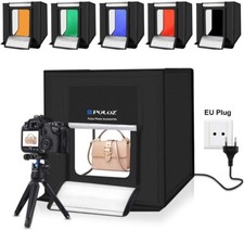 Photo Studio 40cm PULUZ 30W 5500K Portable Adjustable White Light 6 Sfond