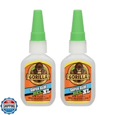 Gorilla Super Glue Gel XL, Clear Glue, 25 Gram (Pack of 2) - All Purpose and 