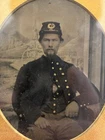Original Civil War Tintype Cased Photograph Soldier Militaria 6th plate