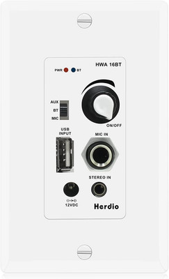 Herdio in Wall Audio Control Amplifier Receiver 2 Channel Wall Plate with USB Mi