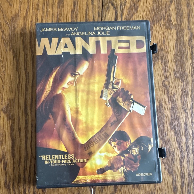 Wanted DVD Widescreen (Movie) Angelina Jolie, Morgan Freeman Tall/DVD Case