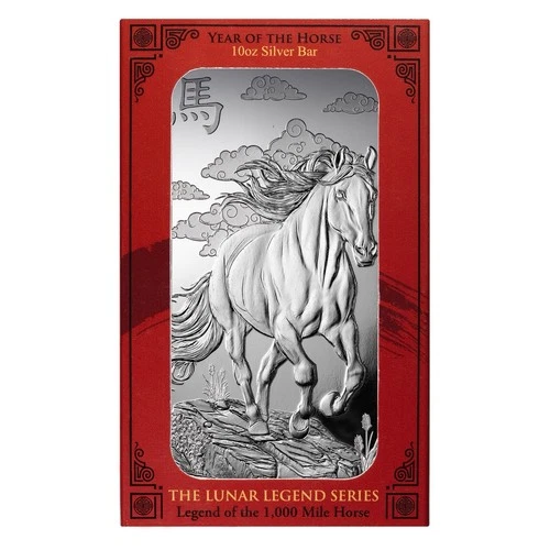PAMP 10 Ounce Silver Bar .999 Lunar Legends Horse Special Edition Good Luck 2026