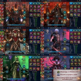 RaidShadowLegends| 14 Mythic|155 Legendary|Endgame|17M Power|Speed 441|1-kay all