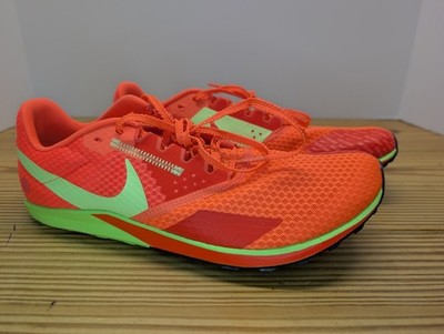 Nike Rival Waffle Track XC Running Shoes Bright Orange Green Mens 9.5 DX7998-800