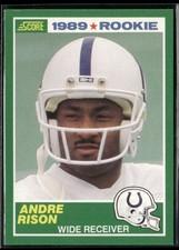 1989 Score #272 Andre Rison Rookie Card RC Colts Michigan State. rookie card picture