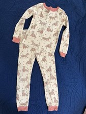 Members Mark Girls5T Pajamas Set, Pants & Long Sleeves Cheetahs