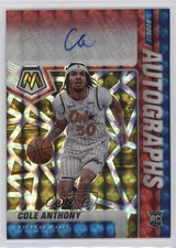 2020-21 Mosaic Rookie Choice Fusion Red & Yellow Prizm Cole Anthony Auto 0qw3