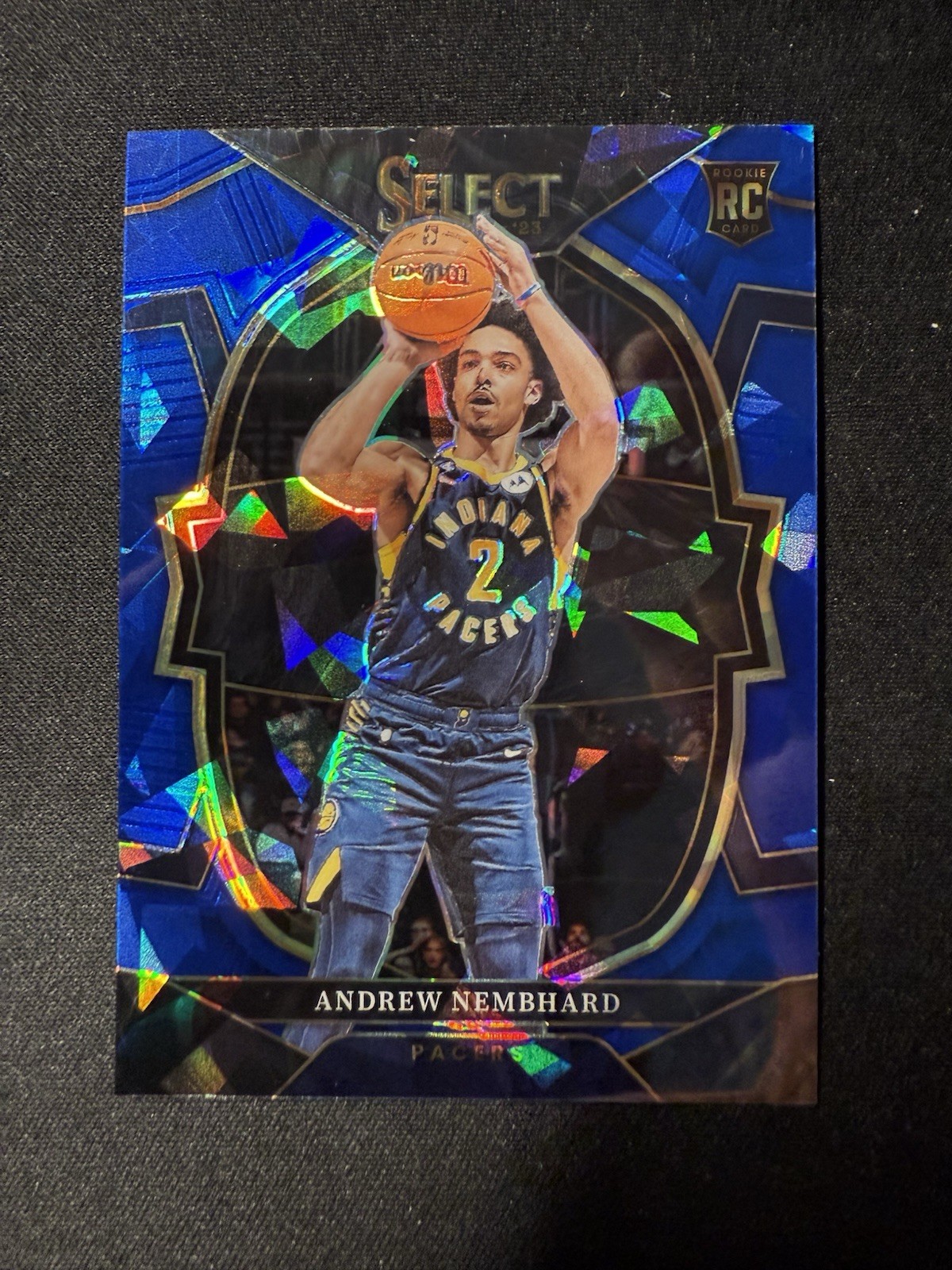 2022-23 Panini Select Andrew Nembhard Blue Cracked Ice Rookie RC #77 Concourse