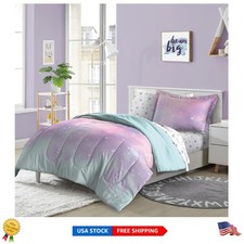 Soft  Cozy Kids 7-Piece Bed Set with Twilight Galaxy Stars - Full Size Delight